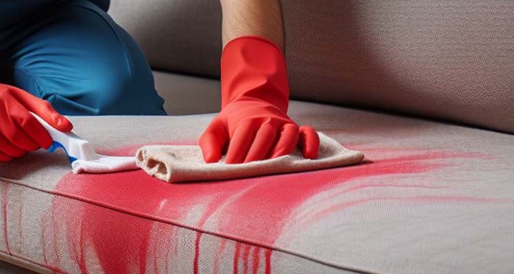 استفاده از مواد خانگی برای پاک کردن لکه خون از فرش و مبل